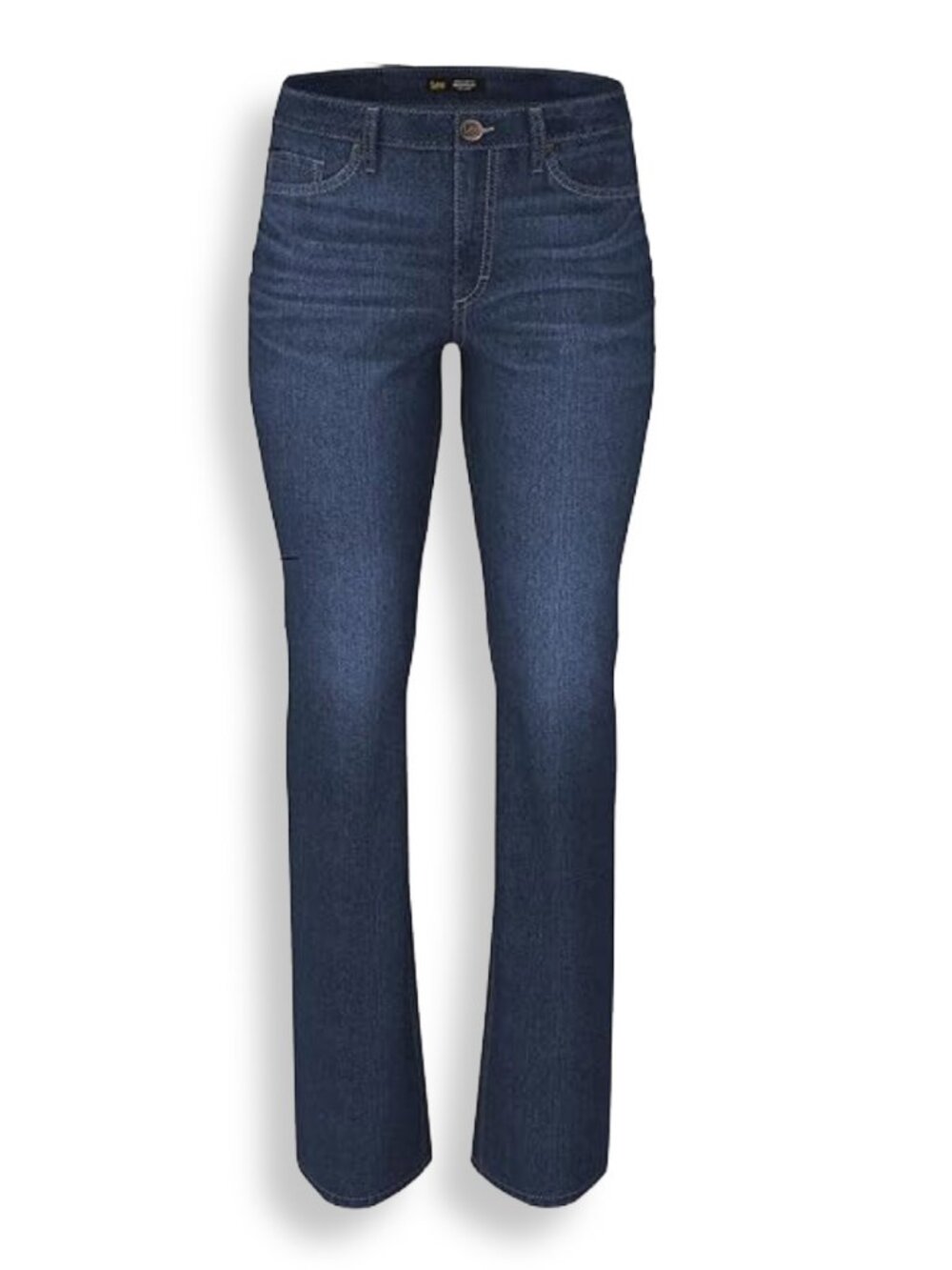 Lee Women's Plus Size Legendary Mid Rise Bootcut Jeans Size 10 Short RIVERS EDGE
